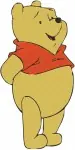 Disney Winnie Pooh Bear Hugging Self With Cowboy Hat Thinking About Honey Collection - Filled Embroidery Design - 6253