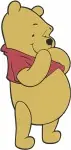 Disney Winnie Pooh Bear Waving Walking Sitting Friendly Honey Bear Poses - Filled Embroidery Design - 6261