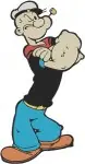 Popeye The Sailor Man Flexing Muscles Eating Spinach Iconic Strong Sailor - Filled Embroidery Design - 6267