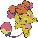 Unknown Coon Characters Colorful Fantasy Creatures Playing Ball He Bundle - Filled Embroidery Design - 6270