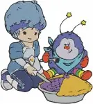 Rainbow Brite Red Butler Romeo Robot Yellow Canary Color Kids And Sprites Designs - Filled Embroidery Design - 6314
