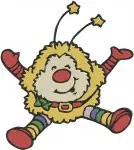 Rainbow Brite Sprites Twink Red Yellow Playing Golf Colorful Magical Creatures - Filled Embroidery Design - 6346