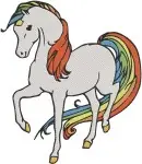 Rainbow Brite Sprites Playing Music Scooter Starlite Horse Color Power Bundle - Filled Embroidery Design - 6351