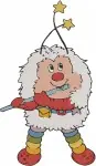 Rainbow Brite Sprites Christmas Santa Outfits Painting Playing Flute Festive Collection - Filled Embroidery Design - 6356