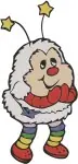 Rainbow Brite Sprites Christmas Santa Outfits Painting Playing Flute Festive Collection - Filled Embroidery Design - 6357