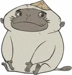 Raya And The Last Dragon Tong The Giant Noi The Baby And The Ongis Monkey Group - Filled Embroidery Design - 6368