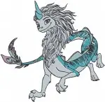 Raya And The Last Dragon Sisu The Last Dragon In Her Human And Dragon Forms - Filled Embroidery Design - 6384