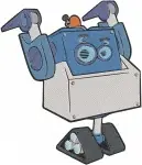 Rusty Rivets Inventor Rusty With Botasaur Robot Dinosaur And Bytes Robot Dog - Filled Embroidery Design - 6390