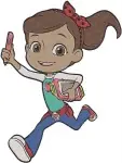 Wordgirl Superhero Becky Botsford Captain Huggy Face Tobey Mccallister Scoops Ming - Filled Embroidery Design - 6393