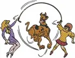 Scooby Doo Mystery Inc Gang Scooby Shaggy Fred Daphne Velma Group Scooby Poses - Filled Embroidery Design - 6397