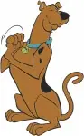 Scooby Doo Mystery Inc Gang Scooby Shaggy Fred Daphne Velma Group Scooby Poses - Filled Embroidery Design - 6398