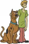 Scooby Doo And The Mystery Inc Gang Shaggy Fred Daphne Velma Group Interactions - Filled Embroidery Design - 6405