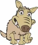 Shaun The Sheep Main Characters Shaun The Sheep Bitzer Dog And The Farmer Posing - Filled Embroidery Design - 6440