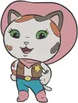 Sheriff Callies Wild West Sheriff Callie The Cat Various Heroic And Cute Poses - Filled Embroidery Design - 6450