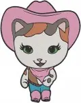 Sheriff Callies Wild West Sheriff Callie The Cat Various Heroic And Cute Poses - Filled Embroidery Design - 6451
