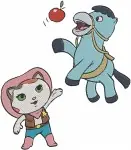 Corn And Peg Unicorn Pegasus Corn Peg And Ferris The Cactus Friend Poses - Filled Embroidery Design - 6456