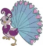 Shimmer And Shine Characters Nazboo Dragon Zac Human Friend And Zeta The Sorceress - Filled Embroidery Design - 6464