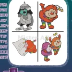 Rainbow Brite Lurky With Stormtrooper Red Butler Note Twink Sprite Colorful - Filled Embroidery Design - Instant Download