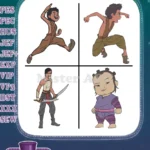 Raya And The Last Dragon Characters Raya Namaari And Boun Young And Adult Forms - Filled Embroidery Design - Instant Download