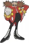 Sonic The Hedgehog Characters Amy Rose With Piko Hammer And Dr Eggman Villain - Filled Embroidery Design - 6470
