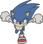 Sonic The Hedgehog The Blue Blur Various Dynamic Confident And Speedy Poses - Filled Embroidery Design - 6478