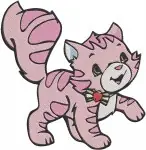 Strawberry Shortcake - Custard The Pink Cat Adorable Poses And Huckleberry Pie Friend - Berry Cute Pets And Pals - Filled Embroidery Design - 6511