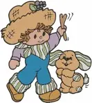 Strawberry Shortcake And Pupcake Dog - Huckleberry Pie And His Dog - Berry Sweet Pet Owner Duos - Filled Embroidery Design - 6530