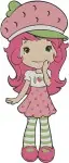 Strawberry Shortcake Classic Character Poses - Holding Basket And Sweet Smiles - Berry Sweet Girl - Filled Embroidery Design - 6541