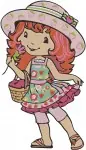 Strawberry Shortcake Sweet Poses Collection - Holding Strawberry And Happy Berry Girl - Classic Coon - Filled Embroidery Design - 6545