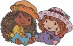 Strawberry Shortcake And Friends - With Snowman Pupcake Orange Blossom - Berry Winter And Summer Fun - Filled Embroidery Design - 6549