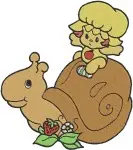 Strawberry Shortcake Universe - Angel Cake On Snail - Purple Haired Girl - Sour Grapes - Baker Squirrel - Berry Mix - Filled Embroidery Design - 6559