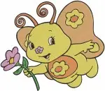 Strawberry Shortcake - Custard The Cat With Flowers - Pupcake The Dog With Berries - Berry Best Pets - Filled Embroidery Design - 6566