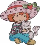 Strawberry Shortcake Christmas And Winter - With Pupcake Sled Gifts And Basket - Berry Holiday Cheer - Filled Embroidery Design - 6568