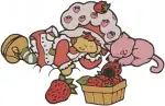 Strawberry Shortcake Christmas And Winter - With Pupcake Sled Gifts And Basket - Berry Holiday Cheer - Filled Embroidery Design - 6569