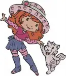 Strawberry Shortcake Christmas And Winter - With Pupcake Sled Gifts And Basket - Berry Holiday Cheer - Filled Embroidery Design - 6570