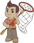 Sunny Day - Rox And Sunny Styling Adventures - Timmy With Net And Other Boy Character - Nick Jr Friends - Filled Embroidery Design - 6585