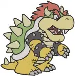 Super Mario Universe - King Boo - Bowser King Of The Koopas And Goomba - Classic Video Game Villains - Filled Embroidery Design - 6589