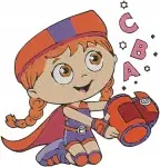 Super Why Pbs Kids Alpha Pig Wonder Red Princess Presto Literacy Heroes Bundle - Filled Embroidery Design - 6604