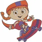 Super Why Pbs Kids Whyatt Beanstalk Super Reader Flying Action Poses Set - Filled Embroidery Design - 6605