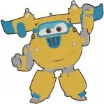 Super Wings Planes Dizzy Pink Helicopter Donnie Yellow Jett Red Jerome Orange Collection - Filled Embroidery Design - 6611