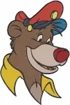 Disney Talespin Baloo Bear Pilot Kit Cloudkicker Navigating Adventure Coon Designs - Filled Embroidery Design - 6619