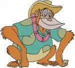 Disney Talespin Baloo Bear Pilot Kit Cloudkicker Navigating Adventure Coon Designs - Filled Embroidery Design - 6621