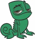 Disney Tangled Pascal Chameleon Poses Rapunzel Princess With Long Hair Set - Filled Embroidery Design - 6627