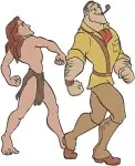 Disney Tarzan Jane Porter Kala Gorilla Mother Sabor Leopard Jungle Encounters Designs - Filled Embroidery Design - 6640