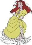 Disney Tarzan Jane Porter Yellow Dress Belle Beauty And Beast Comparison Collection - Filled Embroidery Design - 6655