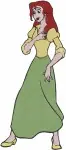 Disney Tarzan Jane Porter Close Up Portrait With Tarzan Snake Encounter - Filled Embroidery Design - 6661