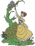 Disney Tarzan Jane Porter Close Up Portrait With Tarzan Snake Encounter - Filled Embroidery Design - 6663