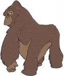 Disney Tarzan Kala Gorilla Mother Figure Various Sitting Poses Gentle Ape Set - Filled Embroidery Design - 6676