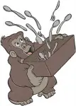 Disney Tarzan Kerchak Gorilla Leader Baby Baboon Monkey Jungle Creatures Designs - Filled Embroidery Design - 6691