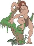 Disney Tarzan King Of The Jungle Swinging On Vines Action Poses Wild Man - Filled Embroidery Design - 6705